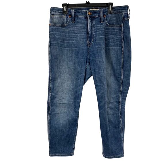 Madewell Denim - Madewell 10in High Rise Skinny Jeans Womens 32 Cropped Ankle Blue Zip Fly